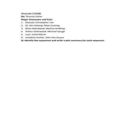 Summary of film dracula (oct.26)