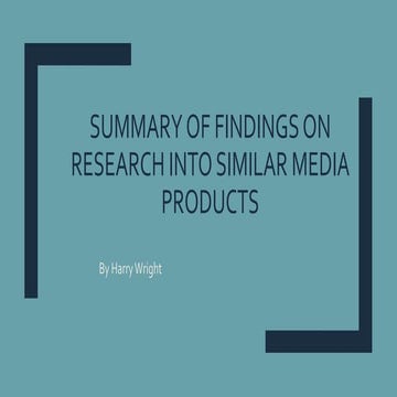 Summary of findings on research into similar media