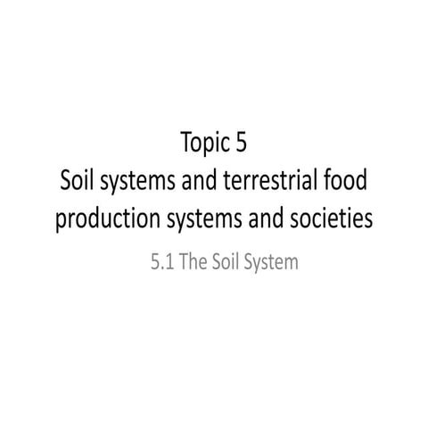 Summary of topic 5.1