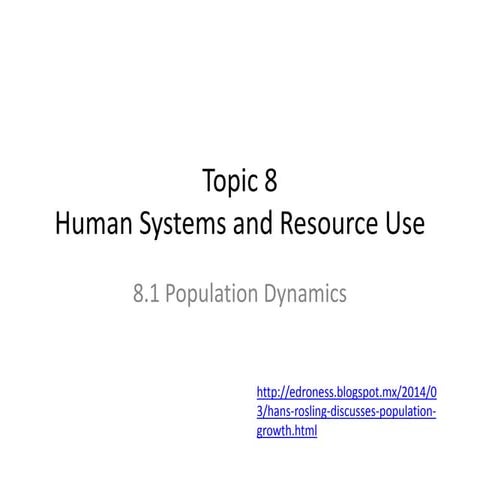 Summary of topic 8.1