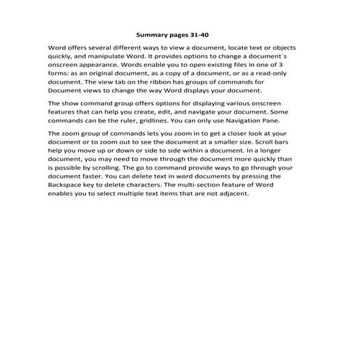 Summary pages 31  38