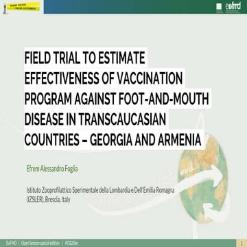 OS20 - Field trial to estimate effectiveness of vaccination program against F...