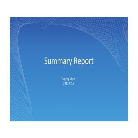 SJTU Summary report