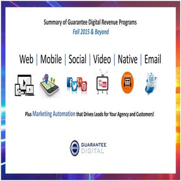 Summary Guarantee Digital Revenue Programs Fall 2015