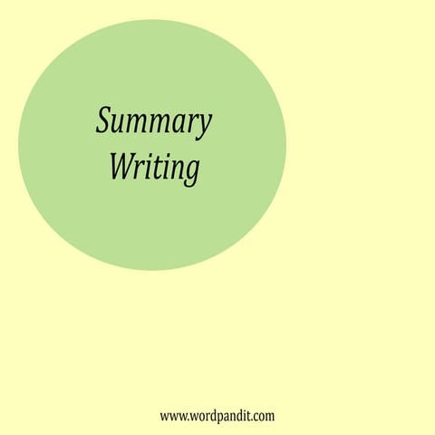 Summary writing