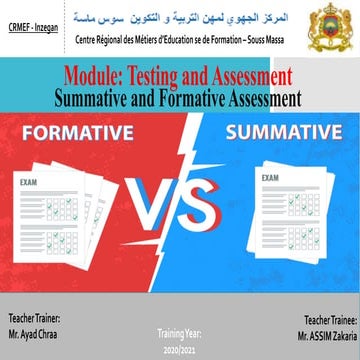 Summative and formative assessment