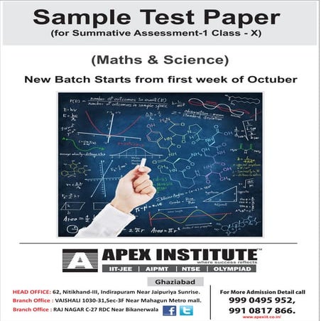 Summative assessment- I class-10th guess papers