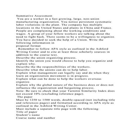 Bus 372 week 5 final assignment summative new | DOCX