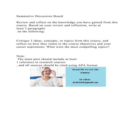 Summative Discussion BoardReview and reflect on the knowledge yo.docx