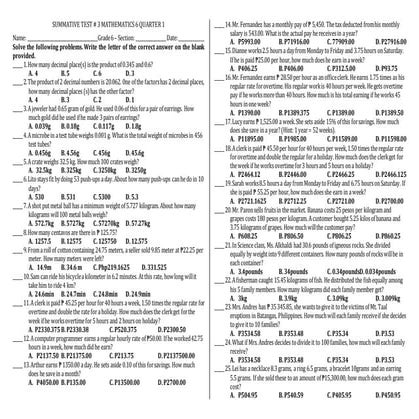 Comprehensive Quiz on Salary Conversions: Monthly, Annual, Weekly ...