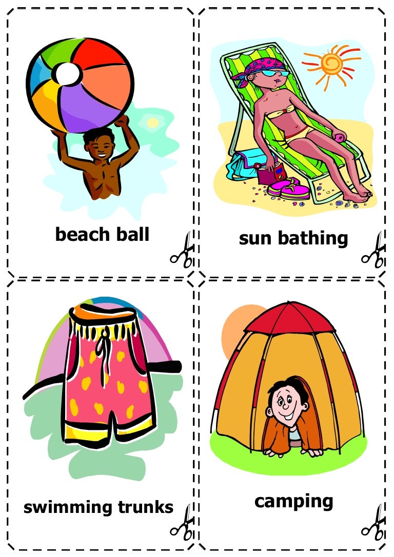 summer vocabulary flashcards