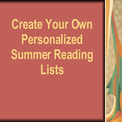 Summer Reading Lists