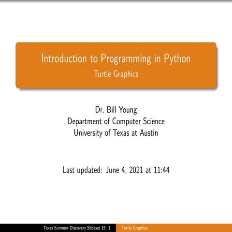 Comprehensive Introduction to Python Turtle Graphics Programming | PDF