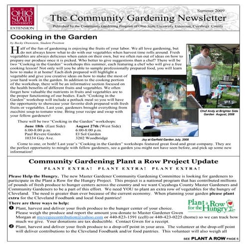 Plant a Row for the Hungry - Cleveland, Ohio