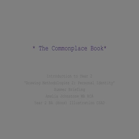 The Common Place Book