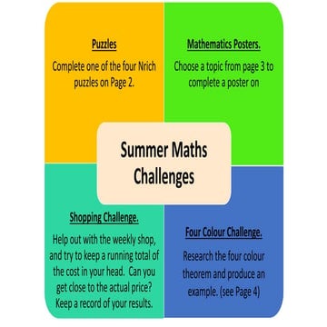 Summer Challenge Maths
