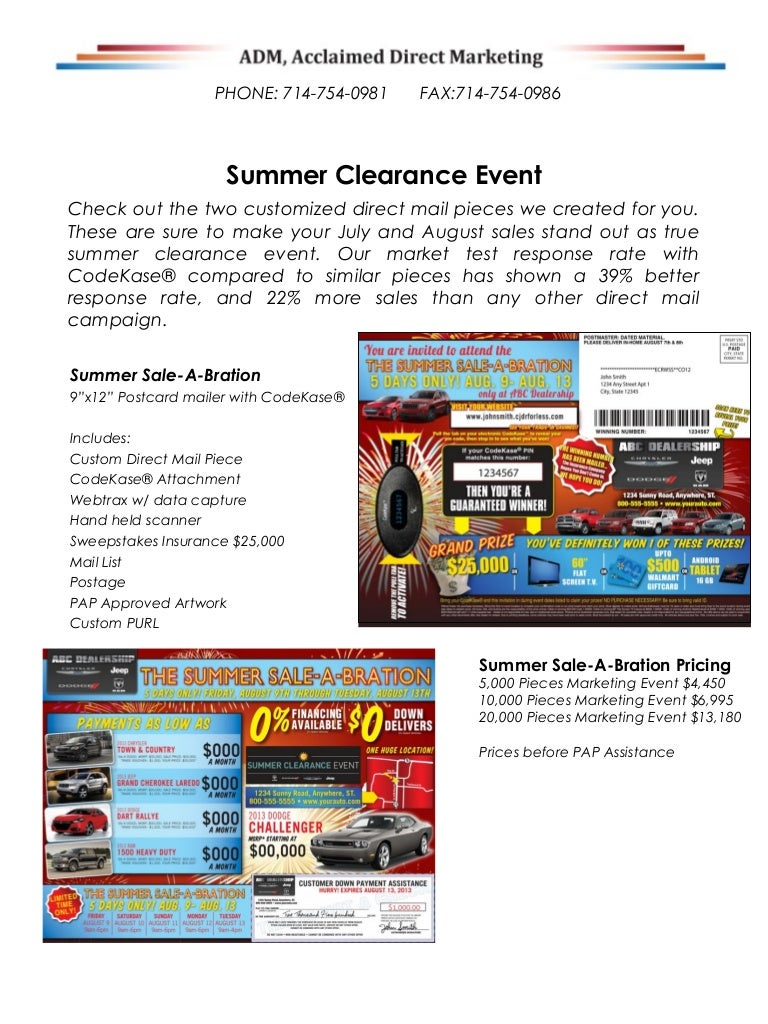 Summer clearance event