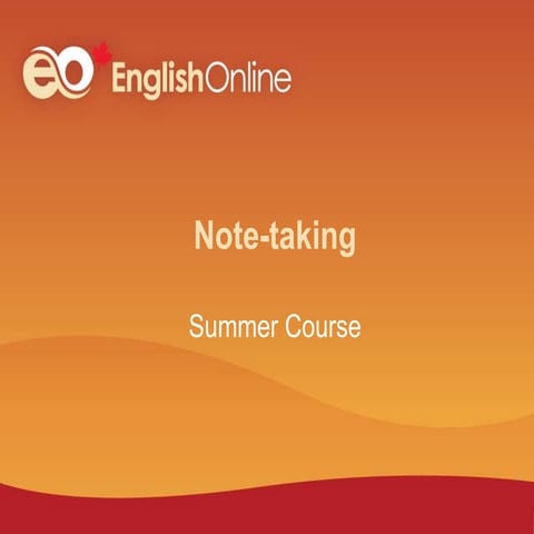 Summer course w2_note-taking