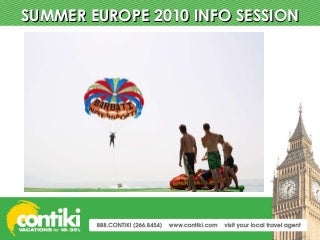 Contiki Summer Europe Online Information Session