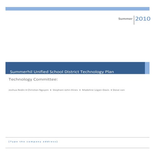 Summerhil unified school district technology plan2