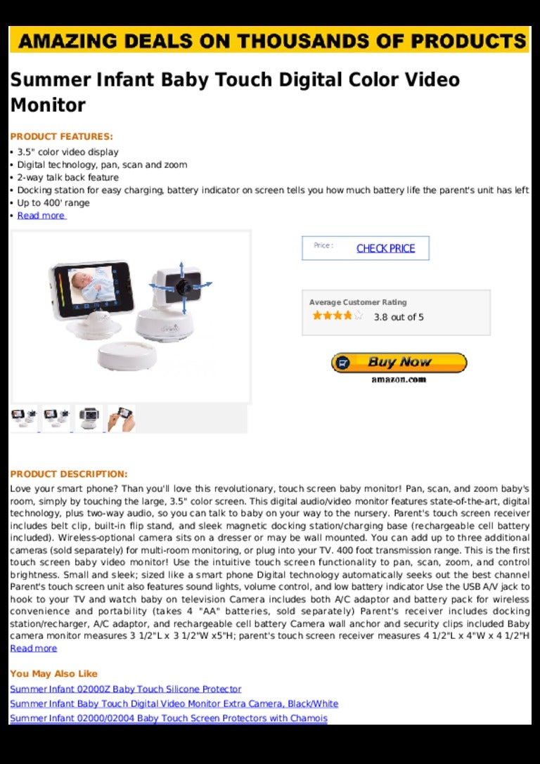 baby touch digital color video monitor