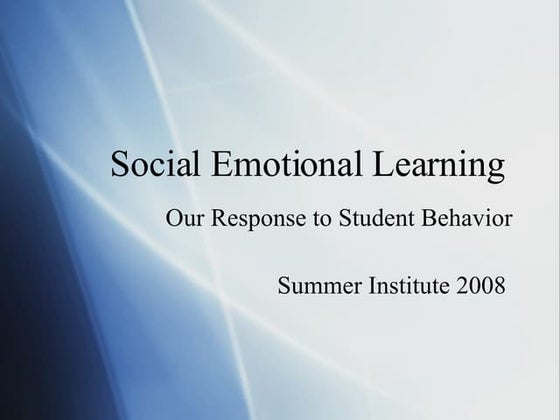 Social and Emotional Learning | PPTX | Mental Health | Diseases and ...