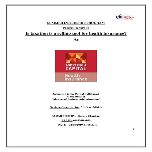 Summer internship program final report