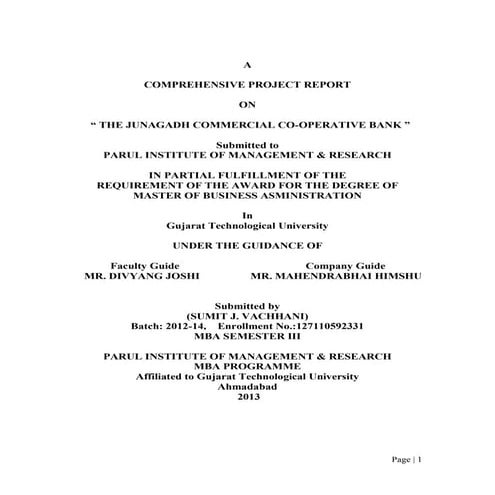 Summer internship tranning report on jccb final