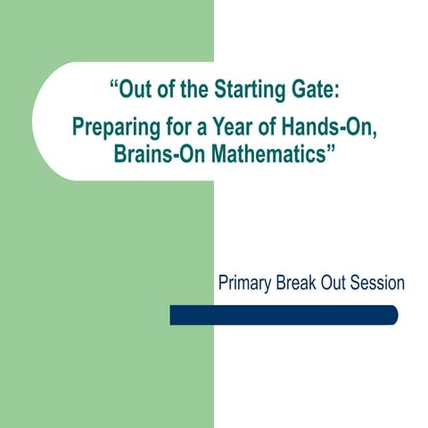 Summer Math Primary Break Out