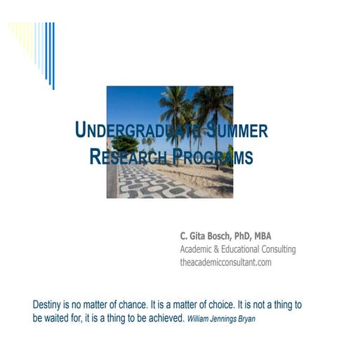 Research Summer Programs