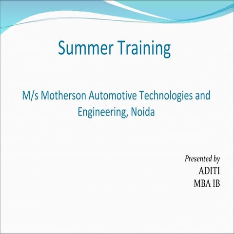 A Project Report on in depth study on Product Development and A Feasibility S...