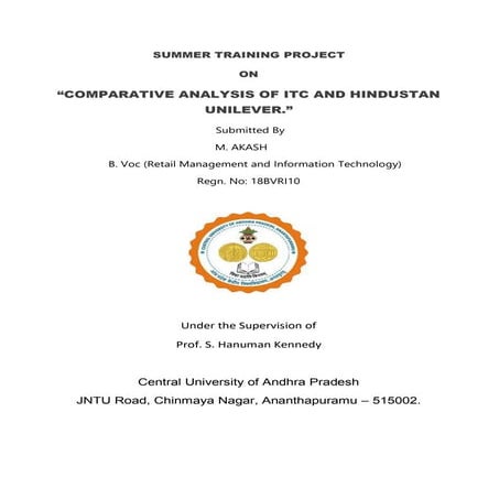 COMPARATIVE ANALYSIS BETWEEN ITC AND HUL