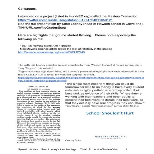 Summer reading to my colleagues   summary of scott looney's idea