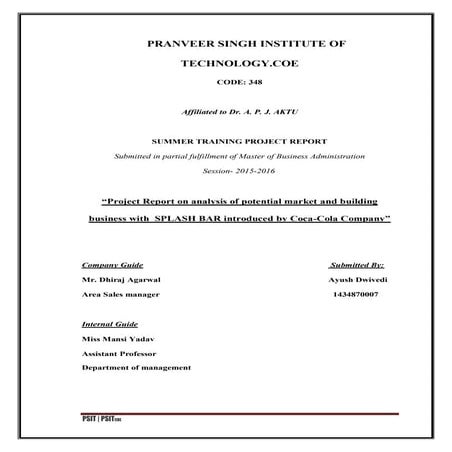 Summer internship report