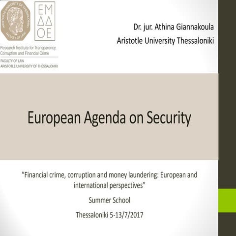 Summer school 2017 giannakoula _european agenda on security