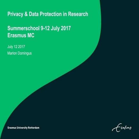 Privacy and Data Protection in Research