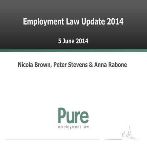 Employment Law Update seminar - 5 June 2014