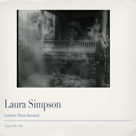 Summer thesis research