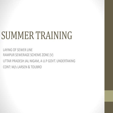 Laying of Sewer Line