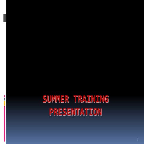 Summer training guidelines