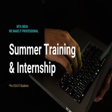 MTA Summer Training Noida | Summer Training in Noida 