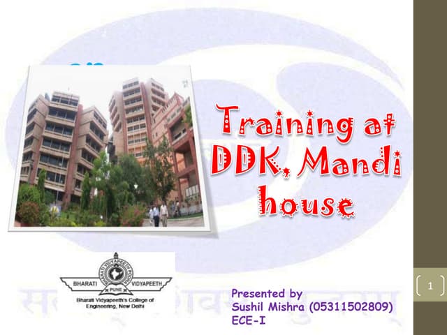 Summer training at Doordarshan presentation