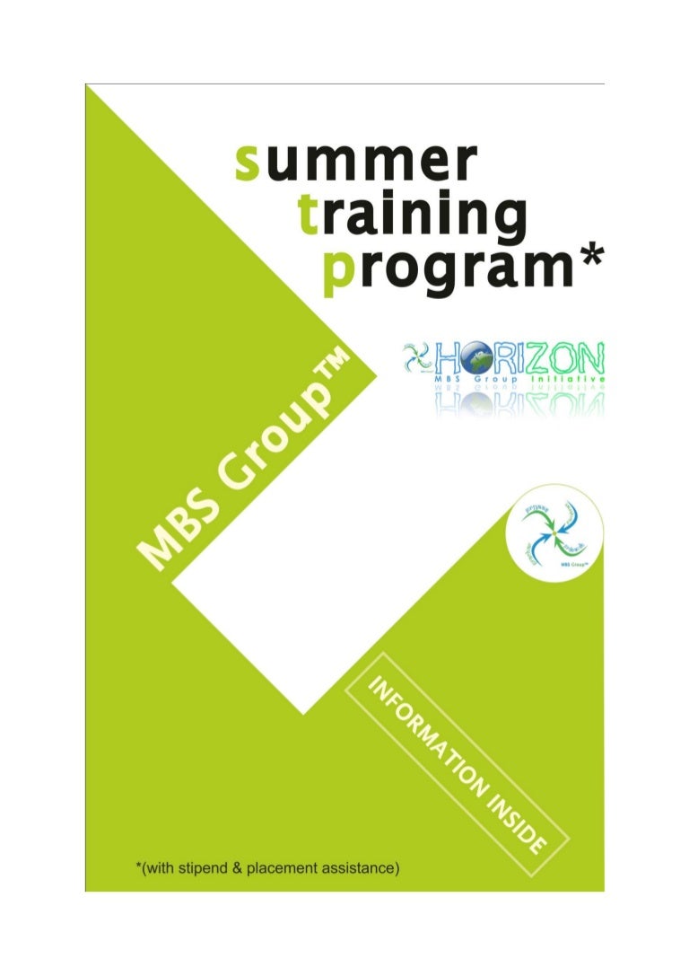 Summer training program