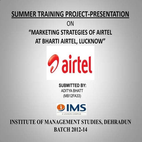 MBA Summers Training Presentation