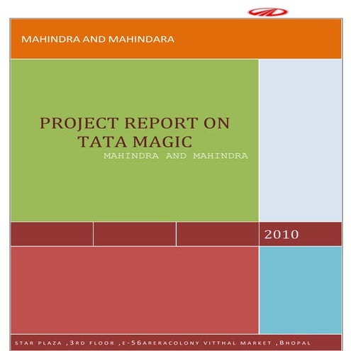 Summer Training Report on Tata Magic