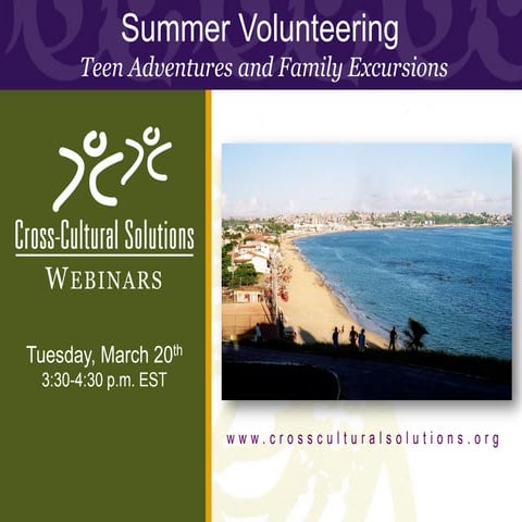 Summer Volunteering: Teen Adventures and Family Excursions, CCS Webinar Prese...