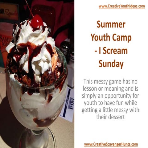 Summer Youth Camp - I Scream Sunday