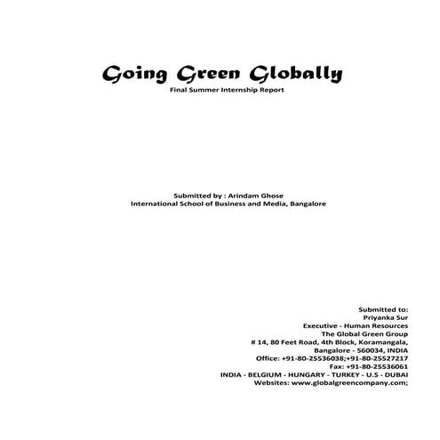 Summ internship report