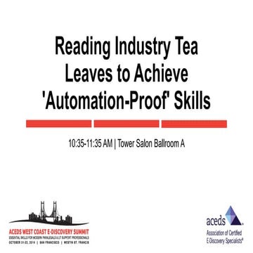 Reading Industry Tea Leaves to Achieve Automation Proof Skills