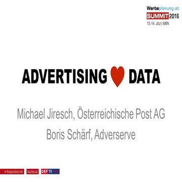 Werbeplanung.at SUMMIT 16 – Advertising loves Data – Michael Jiresch (Österre...